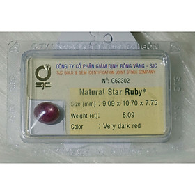 Mua Mặt Đá Quý Ruby Sao Tự Nhiên Mài Giác Trơn