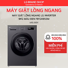 Máy giặt lồng ngang LG AI DD Inverter 9kg màu đen FB1209S5M - Hàng Chính Hãng