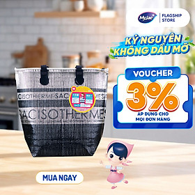 Túi giữ nhiệt nóng lạnh Nhật Bản đựng hộp cơm văn phòng thực phẩm có quai xách tiện lợi 2 size M, L