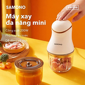 Máy xay thực phẩm mini đa năng SAMONO SW099 xay thịt tỏi ớt công suất 200W - Hàng chính hãng