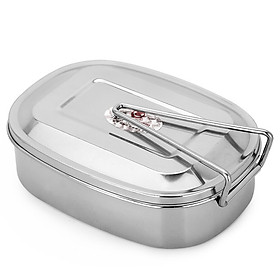 【Jingdong Supermarket】 US kitchen (maxcook) lunch box lunch box lunch box thickened stainless steel medium MCFT-01 (with a handle to carry)
