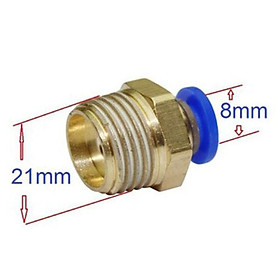 Ren ngoài phi 21 nối ống plastic 8mm cho hệ thống phun sương Loại đẹp