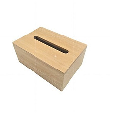 Hộp đựng khăn giấy các loại - Màu tự nhiên - 19 x 13 x 8.5cm Cạnh Vuông