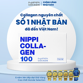 NIPPI Collagen 100 nguyên chất 100% peptide [Hộp 3 gói lớn kèm muỗng]