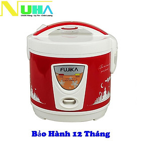 Nồi cơm điện nắp gài Fujika 1-8 người ăn, lồng tráng men chống dính