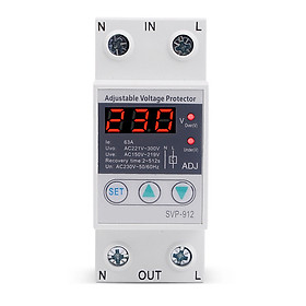 Mua Aptomat CB bảo vệ mất dây trung tính - quá áp - thấp áp 63A có thể điều chỉnh điện áp bảo vệ SVP921 63A