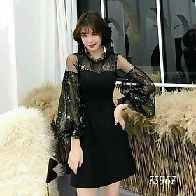 ĐẦM UMI PHỐI LƯỚI KIM TUYẾN HỌA TIẾT SANG TRỌNG,CHẤT LIỆU VÃI UMI THOÁNG MÁT KHÁNH AN FASHION