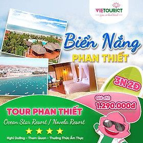 [E-Voucher] Vietourist - Tour Du Lịch Phan Thiết - Mũi Né 3 Ngày 2 Đêm - Resort 4 Sao