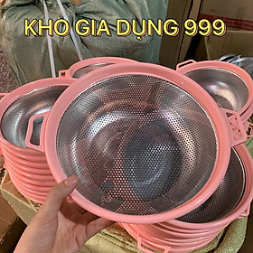 Mua RỔ INOX QUAI NHỰA có hai quai cầm  àn toàn và dễ dàng sử dụng