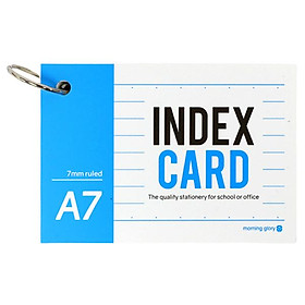 Thẻ Học Từ Vựng A7 - Kẻ Ngang - Morning Glory 23030-88715 - Màu Xanh Dương