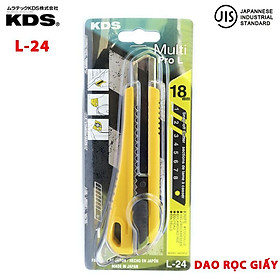 DAO RỌC GIẤY CÓ MÓC 18MM KDS L-24 (KHÓA TỰ ĐỘNG)