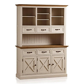 Mua Tủ Chén Cao Seychelles Gỗ Sồi Loại Lớn Ibie DSCTLSEYO - Trắng (140 x 42 cm)