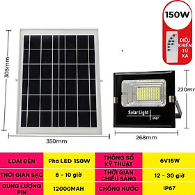 Mua Đèn pha led năng lượng mặt trời  chống nước IP66 với chip led lớn độ sáng cao có cảm biến tự bật tắt kèm remote