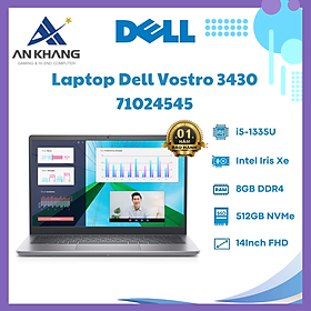Mua Laptop Dell Vostro 3430 71024545 (Core i5 1335U/ 8GB/ 512GB SSD/ Intel Iris Xe Graphics/ 14.0inch Full HD/ NoOS/ Titan Grey/ 1 Year) - Hàng Chính Hãng - Bảo Hành 12 Tháng