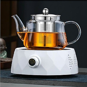 Mua Ấm pha trà thủy tinh chịu nhiệt  có lõi lọc inox dung tích 850 ml cao cấp