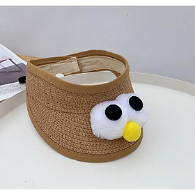 Mũ cói nửa đầu hình mắt chim cho bé (1-3y) Mimo MH07