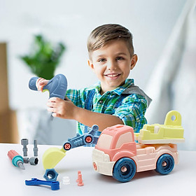 Bộ đồ chơi lắp ghép xe xúc KAVY nhiều màu sắc kích thích giác quan của bé