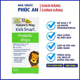 Men vi sinh cho bé Nature's Way Kids Smart Drops Probiotic 20ml giúp hỗ trợ tiêu hoá, tăng cường miễn dịch