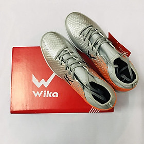 Mẫu giày cao cấp đá sân cỏ nhân tạo đôi giày được thiết kế ôm from chân người việt Wika Flash Xám