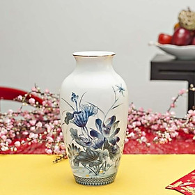Mua Bình hoa 27cm Sen Vàng Minh Long hàng đẹp cao cấp  dùng trang trí phòng khách  tặng quà ngày tết  nội thất nhà ở
