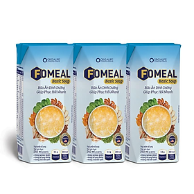 Lốc 3 hộp thực phẩm dinh dưỡng Fomeal Basic Soup 250ml hộp