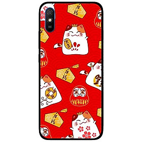 Ốp lưng dành cho Xiaomi Redmi 9A mẫu Họa Tiết Mèo Đỏ