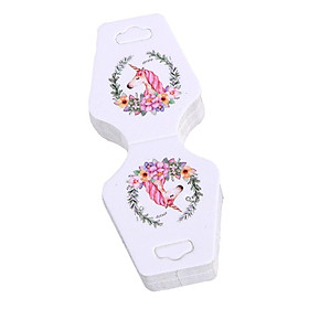 100PCS Paper Jewelry Earrings Display Packaging Fold Cards Self-Seal 1