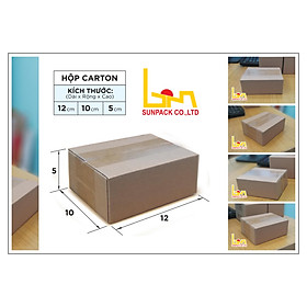 20 Hộp Carton Đóng Hàng 12x10x5 - Giá Nhà Sản Xuất Bao Bì Bình Minh- Hộp Gói Hàng Nhỏ Dầy Chắc