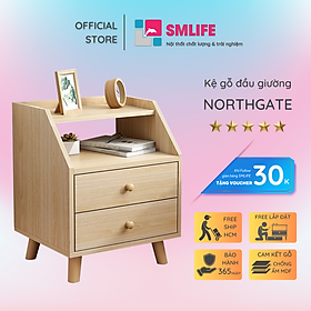 Mua Kệ Gỗ Đầu Giường Phong Cách Hiện Đại SMLIFE Northgate