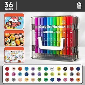 Hộp 36 Bút Lông Màu Acrylic Marker - Truecolor ZCM-7353-36