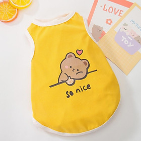 Áo mùa hè cho chó mèo hình teddy và quả bơ ngộ nghĩnh - áo cho chó - áo cho mèo