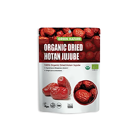 Táo đỏ Tân Cương hữu cơ Dried Hotan - Ruoqiang Jujube 500gr - Green Nature