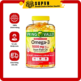 Spring Valley Omega-3 Fish Oil 1000mg - Tăng Cường Sức Khỏe Mắt