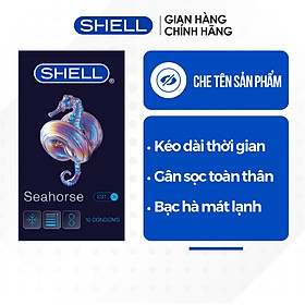 Bao cao su Shell Seahorse kéo dài thời gian - Hộp 10 cái | SHELL CHÍNH HÃNG