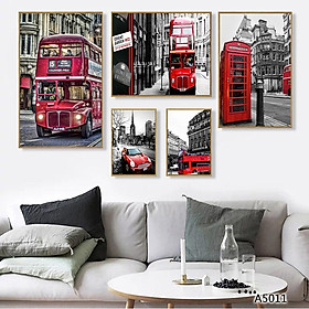 Mua Bộ tranh khung canvas treo tường đường phố châu Âu