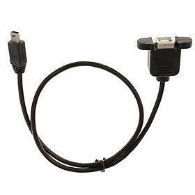 Mini USB 5Pin Male to USB 2.0 B Female   Printer Panel Mount Cable