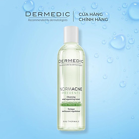 Toner Dermedic cho da dầu mụn, làm dịu, se khít lỗ chân lông Normacne Preventi Cleansing And Regulating Skin Toner Tonik 200 ml