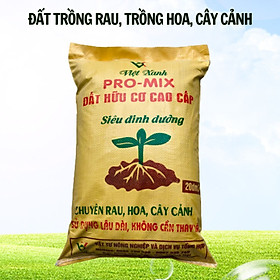 Đất trồng cây cao cấp, Giá thể hữu cơ cao cấp dùng cho Rau Sạch, Rau Màu, Hoa Hồng, Cây Cảnh, Cây Ăn Trái  (Bao 20dm3)