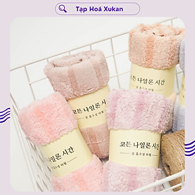 Mua Combo 5 Khăn mặt Hàn Quốc kẻ sọc nhỏ 15x26cm (giao màu ngẫu nhiên)