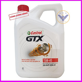Dầu nhớt cao cấp xe ô tô Castrol GTX 15W-40 SN-CF can 4 lít