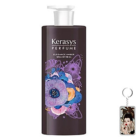 Dầu gội nước hoa hương Violet tím và hoa diên vỹ Kerasys Elegance Amber Hàn Quốc 600ml tặng kèm móc khóa