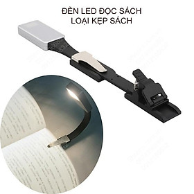 Mua Đèn led đọc sách kiểu kẹp trang sách  dùng pin sạc  ánh sáng 3 màu