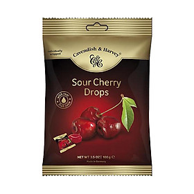 Kẹo trái cây Đức vị ANH ĐÀO TƯƠI - SOUR CHERRY Cavendish & Harvey dạng gói 100g