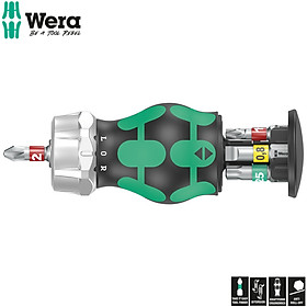 Mua Dụng cụ mở vít cán ngắn tròng cóc tự động Wera 05008883001 Kraftform Kompakt Stubby Magazin RA 1 gồm 6 cái  1 vít dẹp  2 vít 4 cạnh và 3 vít hoa thị.
