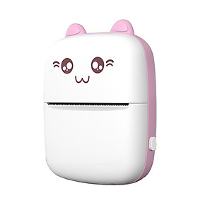 Portable Mini Thermal Printer Wirelessly BT 200dpi Photo Label Memo Wrong Question Printing with USB Cable