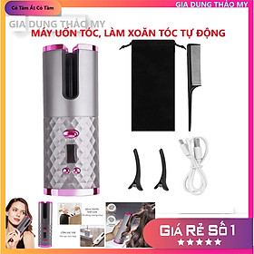 Máy uốn nắn tóc, thực hiện xoăn tóc tự động hóa mini di động ko chạc tiện lợi