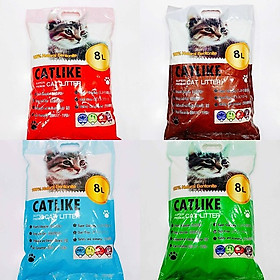 Cát Vệ Sinh Cát Đất Sét Cho Chó Mèo Cat Like 4 Mùi Hương Túi 8L