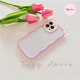 Ốp lưng Iphone chống sốc tai mèo viền sóng màu macaron dành cho Iphone 11 / Phone 11 Pro / Iphone 11 Pro Max / Iphone 12 / Iphone 12 Pro / Iphone 12 Pro Max / Iphone 13 / Iphone 13 Pro / IPhone 13 Pro Max / Iphone 14/ Iphone 14 Pro / Iphone 14 Pro Max - 1