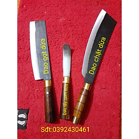 Mua Dao lấy cơm dừa (bộ 3 dao chặt- dao gọt dừa- daolấy cơm dừa) siêu tiện lợi
