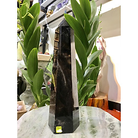 TRỤ THẠCH ANH ĐEN KT : C24,8 x N5,7CM KL : 1,285KG. MS : TAĐ19